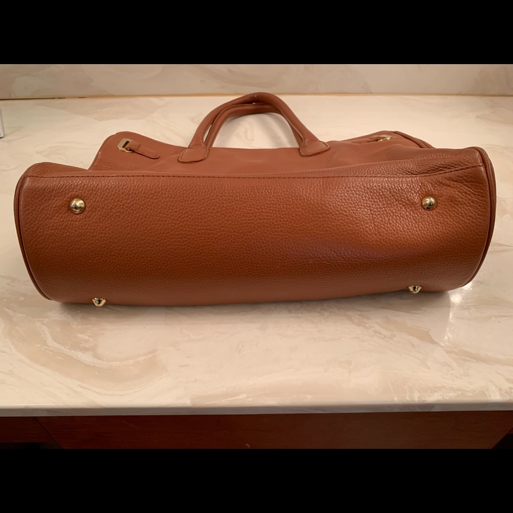Onna Erhlich cognac leather handbag. Gold hardware - Picture 3 of 5